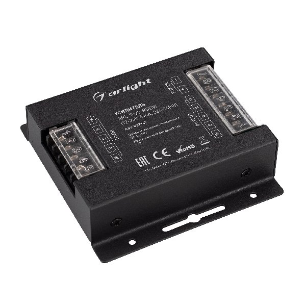 Усилитель ARL-5022-RGBW (12-24V, 4x8A, 384-768W) (Arlight, IP20 Металл, 3 года)