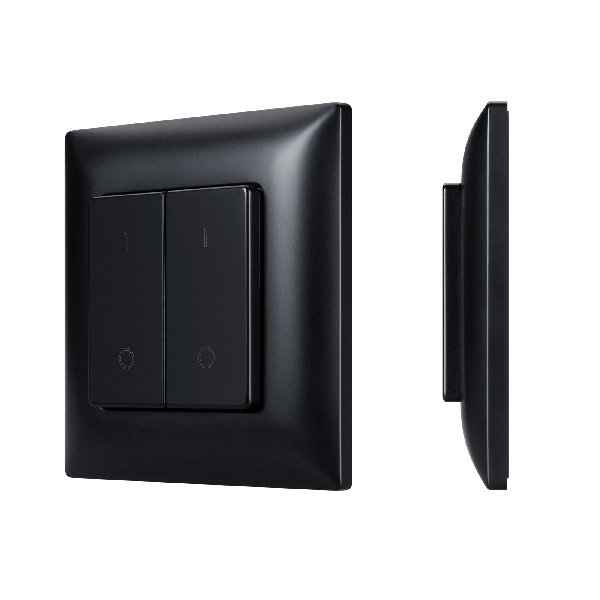 INTELLIGENT ARLIGHT Кнопочная панель SMART-RF-801-22-2G-DIM-SUF Black (3V, 2.4G) (IARL, IP20 Пластик