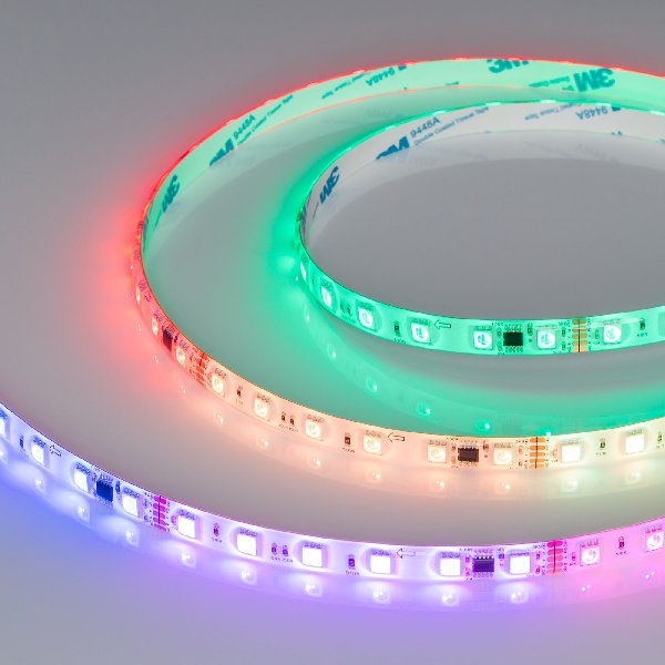 Лента герметичная DMX-SE-B60-10mm 24V RGB-PX6 (14 W/m, IP65, 5060, 5m) (Arlight, -)