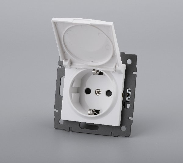 Механизм розетки влагозащищённый SCT-MCP-PL-WH-V (250V, 16A) (Arlight, -)