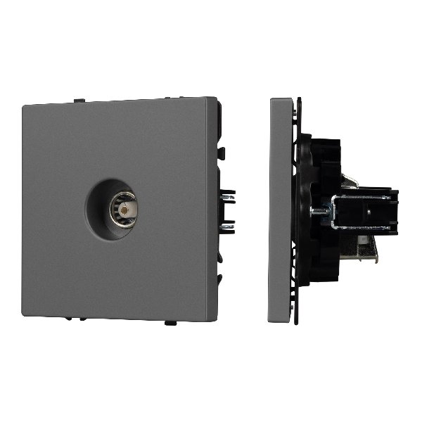 Механизм телевизионной розетки SCT-NOBE-MTV1-SFPL-GR (Arlight, Серый базальт)