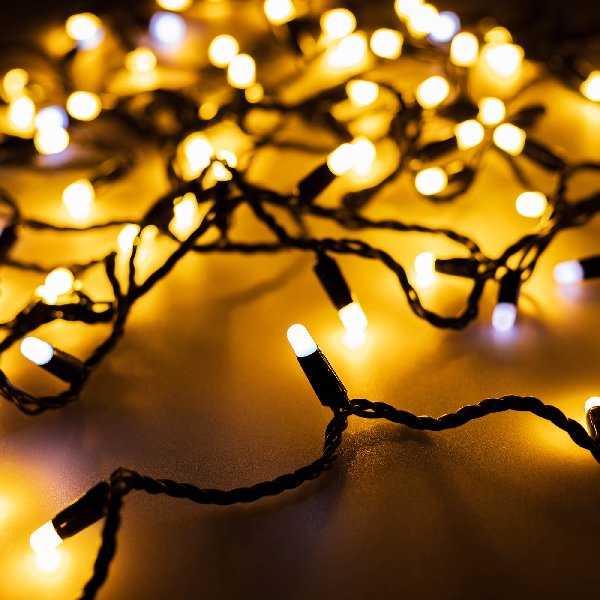Светодиодная гирлянда ARD-STRING-CLASSIC-10000-BLACK-100LED-MILK-FLASH Warm (230V, 7W) (Ardecoled, I