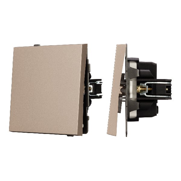 Механизм выключателя одноклавишный перекрёстный SWT-TENDO-MKX1-PL-GD (230V, 10A) (Arlight, -)