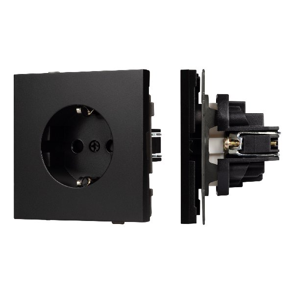Механизм электрической розетки SCT-TENDO-MEU1-PL-BK (230V, 16A) (Arlight, -)