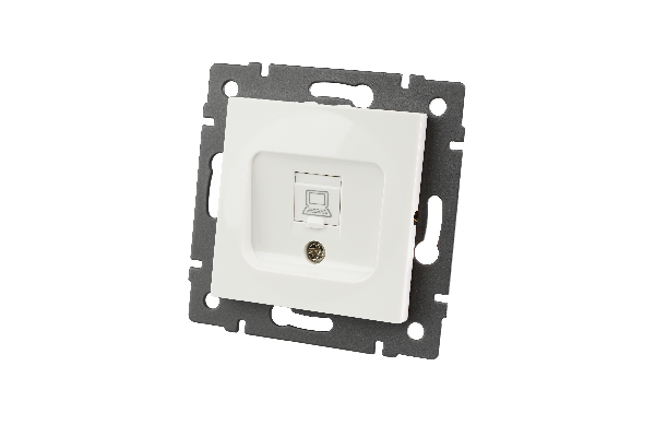 Механизм компьютерной розетки SCT-MPC1-PL-WH-V (RJ-45, CAT6) (Arlight, -)