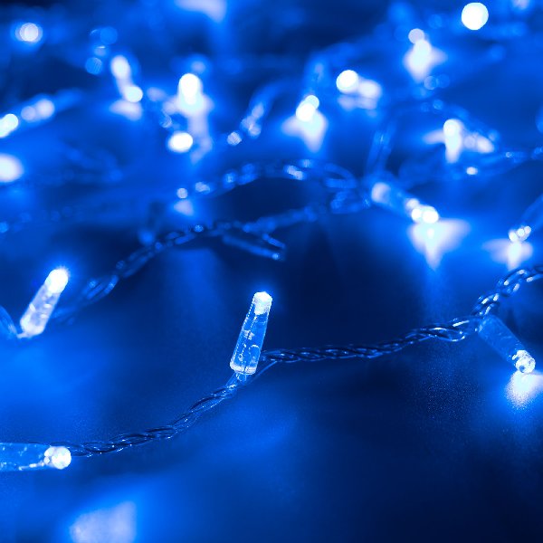 Светодиодная гирлянда ARD-STRING-CLASSIC-1000-CLEAR-100LED-PULSE Blue (230V, 7W) (Ardecoled, IP65, 1
