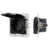 Механизм розетки влагозащищённый SCT-MCP-PL-BK (250V, 16A) (Arlight, -)