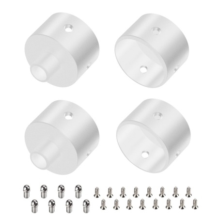 Заглушка WPH-FLEX-D22-360deg WHITE ALU с отверстием (Arlight, Металл)